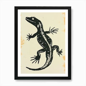 Grand Cayman Gecko Bold Block 2 Art Print