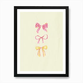 Cute Bows Art Print