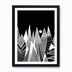 Patterns In The Mountains Art Print