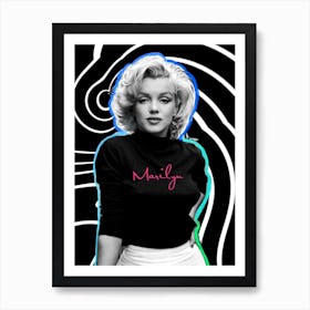 Marilyn - Monroe - Love - photo montage Art Print