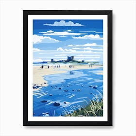 A Picture Of Bamburgh Beach Northumberland 4 Art Print