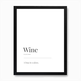 Wine Definition Art Print