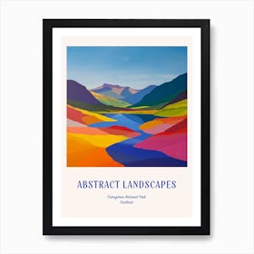 Colourful Abstract Cairngorms National Park Scotland 4 Poster Blue Art Print