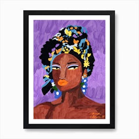 Portrait coloré affiche pour salon par Ana Clerici
