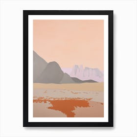 Gobi Desert   Asia, Contemporary Abstract Illustration 4 Art Print