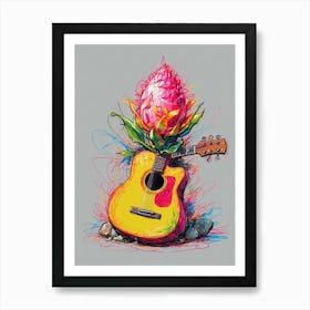 Acoustic Guitar Canvas Print Art Print