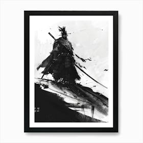 Sketched Black And White 26 Art Print