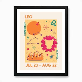 Leo Zodiac Art Print