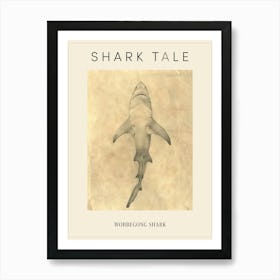 Wobbegong Shark Vintage Illustration 1 Poster Art Print