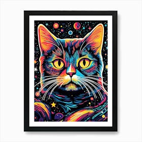 Quantum Furquake, Psychedelic Cats series Art Print