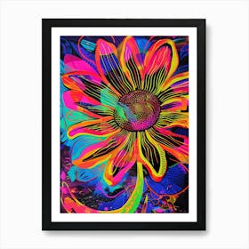 Psychedelic Flower Art Print