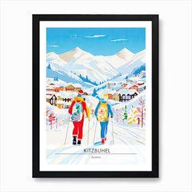 Kitzbuhel   Austria, Ski Resort Poster Illustration 0 Art Print