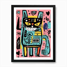 Surreal Kitty Cat Art Print