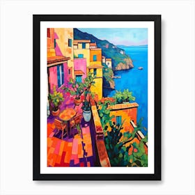 Amalfi Coast Italy 2 Fauvist Painting Art Print