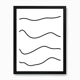 Wavy Lines 20 Art Print