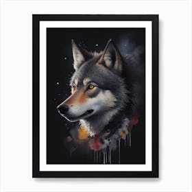 Wolf Watercolor Art Print