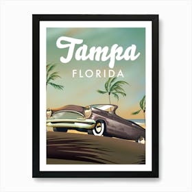 Tampa Florida Vintage Art Print