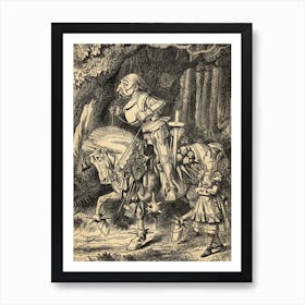 Alice And The White Knight Art Print