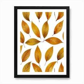 Autumn Leaves Seamless Pattern Art Print