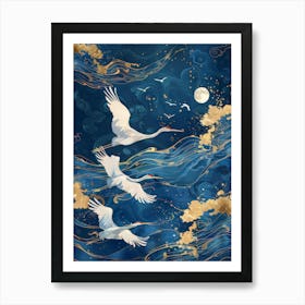 Cranes In The Sky 2 Art Print