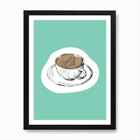 Kitchen Pop Coffee Mint Art Print