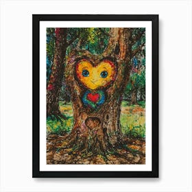 Heart In A Tree 1 Art Print