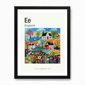 Kids Travel Alphabet  England 3 Art Print