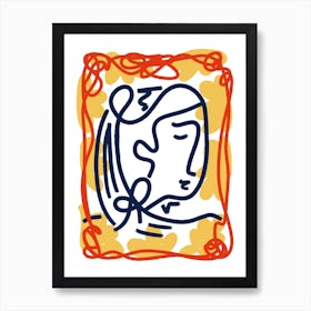 Girl With Cubic Zirconia Earing Art Print