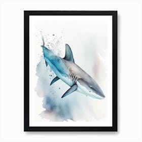 Galapagos Shark 3 Watercolour Art Print