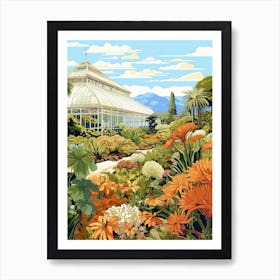 Wellington Botanic Garden New Zealand Illustration 1  Art Print