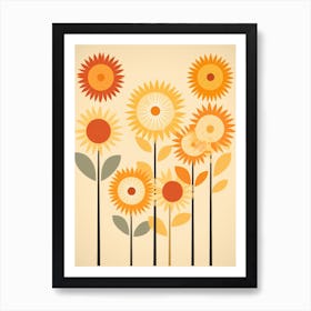 Sunflowers — Stock Vector Art Print