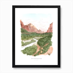 Utah Zion National Park Art Print