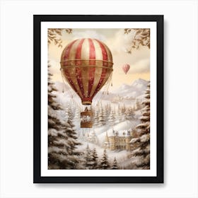 Dbmedia 11218 Christmas Hot Air Baloon Romantic Winter Landscap 27bbdc92 8570 4c25 9867 839562b9c23d Art Print