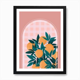 Orange Tree Arch Art Print