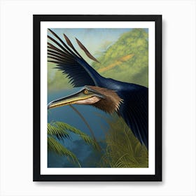 Rhamphorhynchus Illustration Dinosaur Art Print