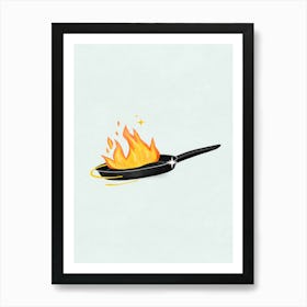 Frying Pan On Fire Poster