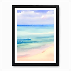 Palombaggia Beach 2, Corsica, France Watercolour Art Print