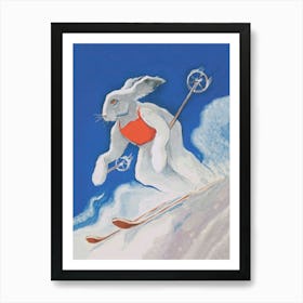 Ski Bunny Vintage Ski Poster Art Print