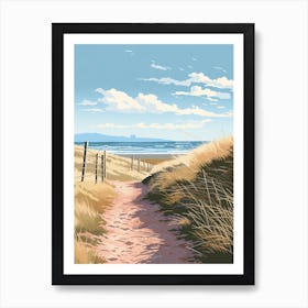 The Northumberland Coast Path England 1 Hiking Trail Landscape Art Print