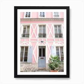 Pink Paris Home Art Print