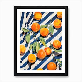 Apricots Fruit Summer Illustration 4 Art Print