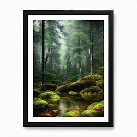 Mossy Forest 11 Art Print