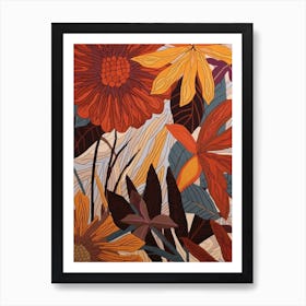 Fall Botanicals Cosmos 1 Art Print