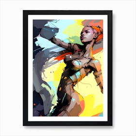 Abstract Ballerina Painting Art Print