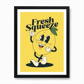 Retro Poster Funky Wall Art Retro Wall Decor Groovy Poster Trendy Wall Art Retro Groovy Print Vintage Fresh Squeeze Art Print