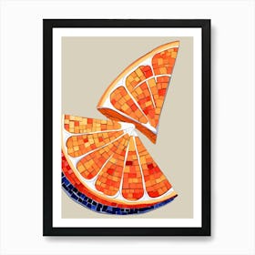 Orange Slice Mosaic Art Print