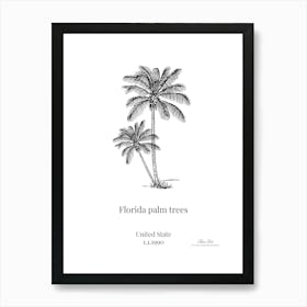 Florida Palm Trees 5 Art Print