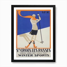 St Croix Switzerland Winter Sports Poster Art Print