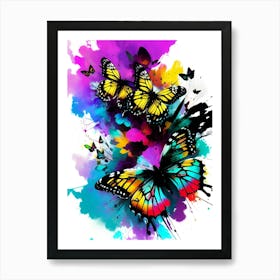 Colorful Butterflies 120 Art Print