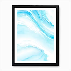 Blue Ocean Wave Watercolor Vertical Composition 67 Art Print